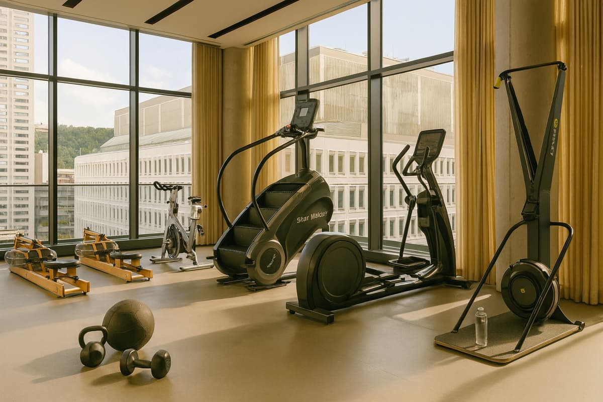 Nester Downtown Montréal rooftop lounge with seasonal pool and seating overlooking downtown Montréal skyline