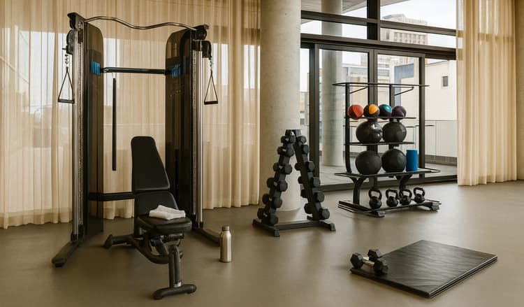 Communal seating and lounge area inside Nester Downtown Montréal