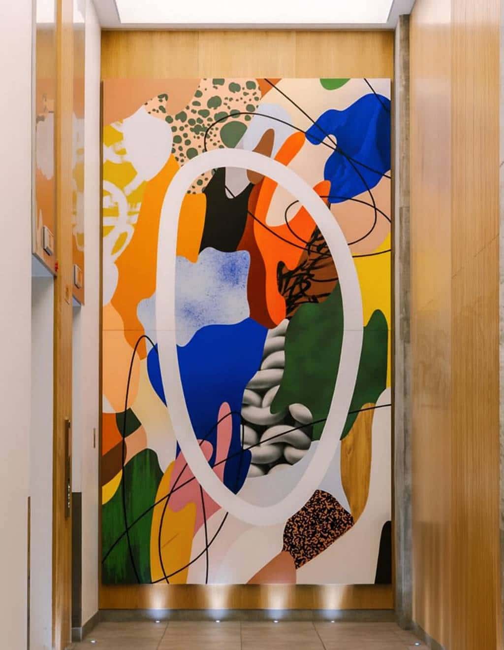 Thoughtfully layered furniture arrangement in a suite